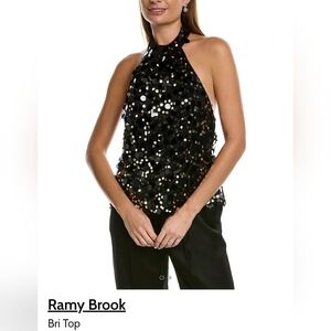 RAMY BROOK BRI HALTER TOP NWT SIZE L Stunning For Special Occasions